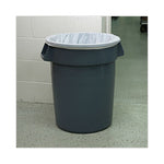 Boardwalk® High-Density Can Liners, 33 gal, 14 microns, 33" x 38", Natural, 25 Bags/Roll, 10 Rolls/Carton