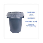 Boardwalk® High-Density Can Liners, 60 gal, 14 microns, 38" x 58", Natural, 25 Bags/Roll, 8 Rolls/Carton