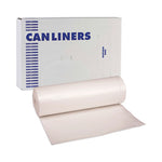 Boardwalk® High-Density Can Liners, 45 gal, 19 microns, 40" x 46", Natural, 25 Bags/Roll, 6 Rolls/Carton